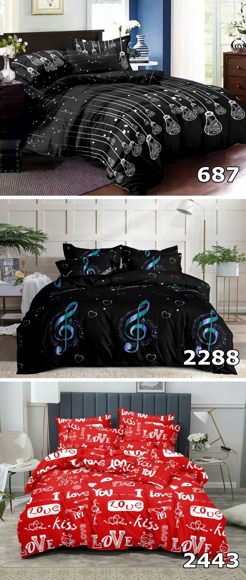 KOMPLET POŚCIELI 160x200 +2 POSZEWKI POŚCIEL LUX SATYNA BAWEŁNA ANTONIO 3D Wymiary poduszki 70x80cm