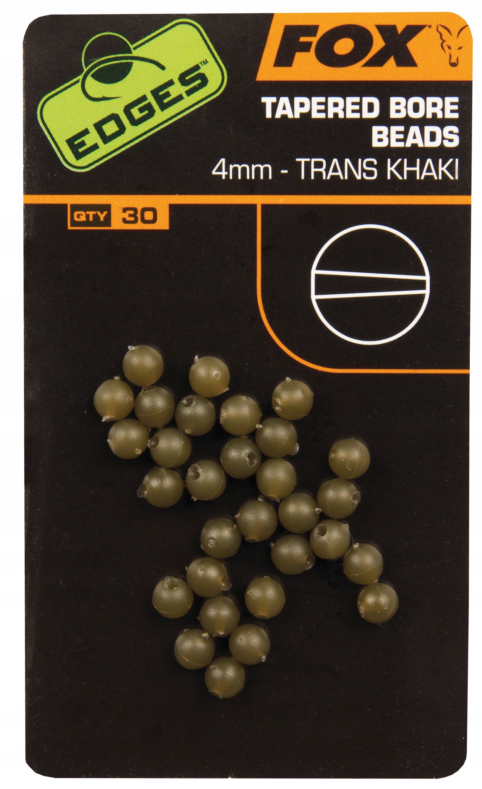 Fox Edges 4mm Tapered Bore Beads x 30 CAC557