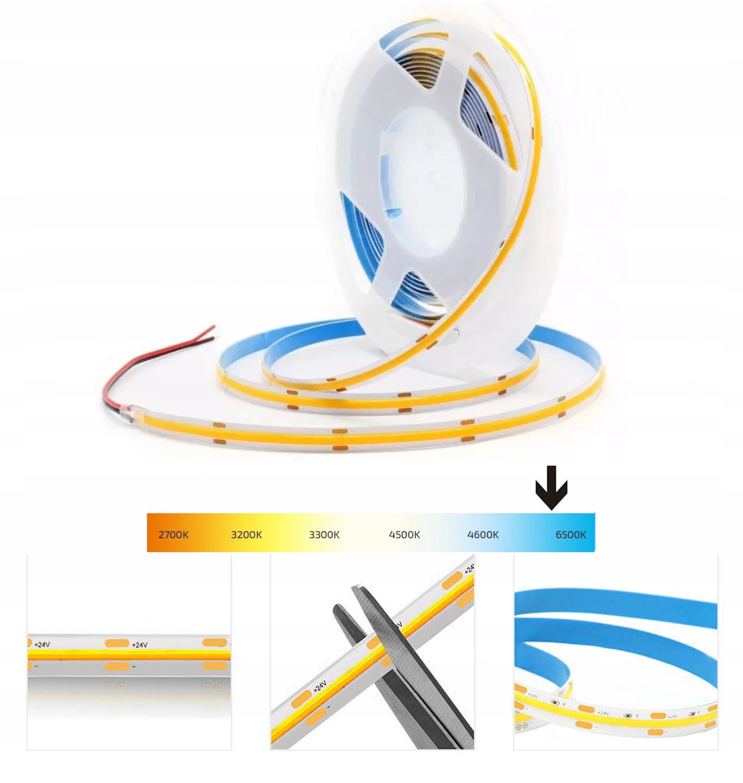 

Taśma Led Pro Cob Linia 10W Neon zimna 6500K