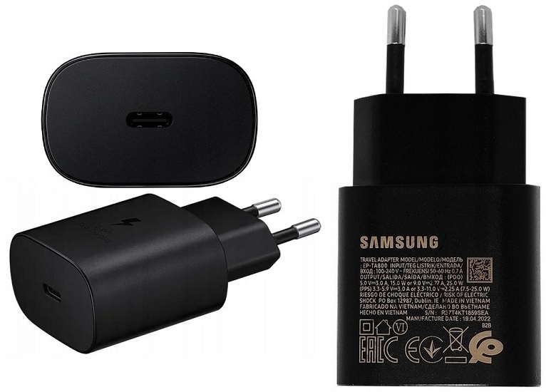 ORYGINALNA ŁADOWARKA SIECIOWA SAMSUNG 25W USB C SUPER FAST CHARGE