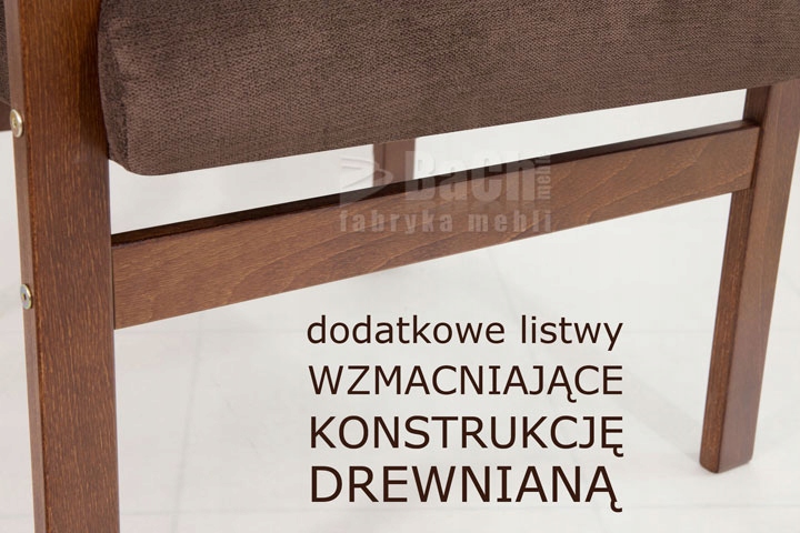 FOTEL GRANDE DLA SENIORA BRĄZ FINKA DO SALONU DO PRZEDPOKOJU DO POKOJU 48h Rodzaj tradycyjny