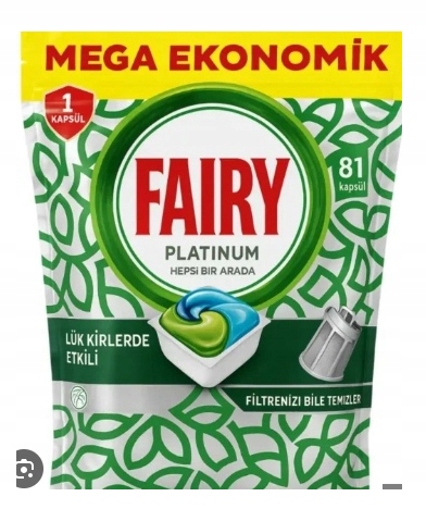 Levně Kapsle do myčky Fairy Platinum All in One 81 kusů
