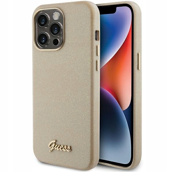 Guess GUHCP15XPGMCSD iPhone 15 Pro Max 6,7" zlatý/světle zlatý pevný obal Glitt
