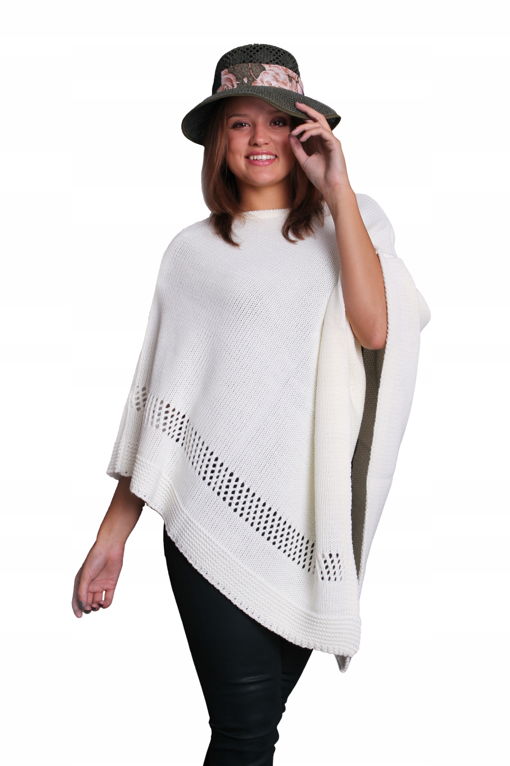 PASMANTEX ARABBA KLASYCZNE PONCZO SWETER NARZUTKA