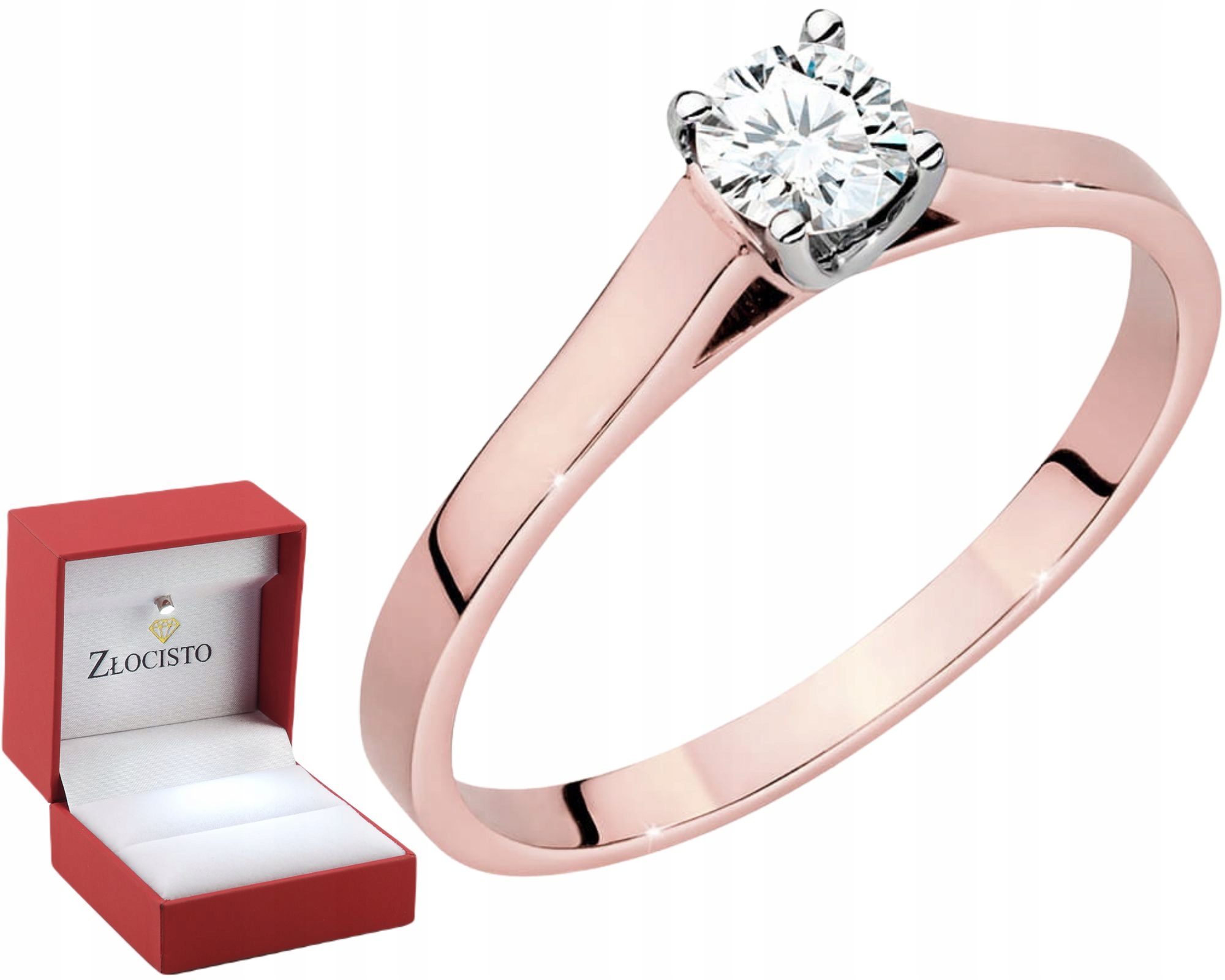 Růžové Zlato Prstýnek S Laboratorními Brilianty 585 Gravírování Obchod