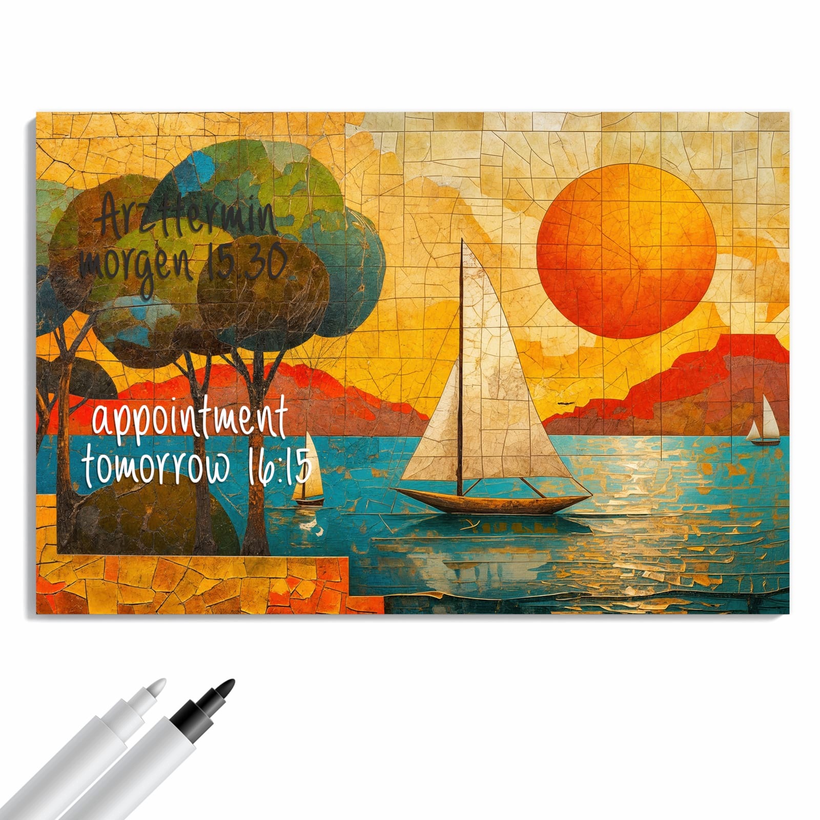 Magnetická tabule Žagluwka Západ slunce 90 × 60 cm