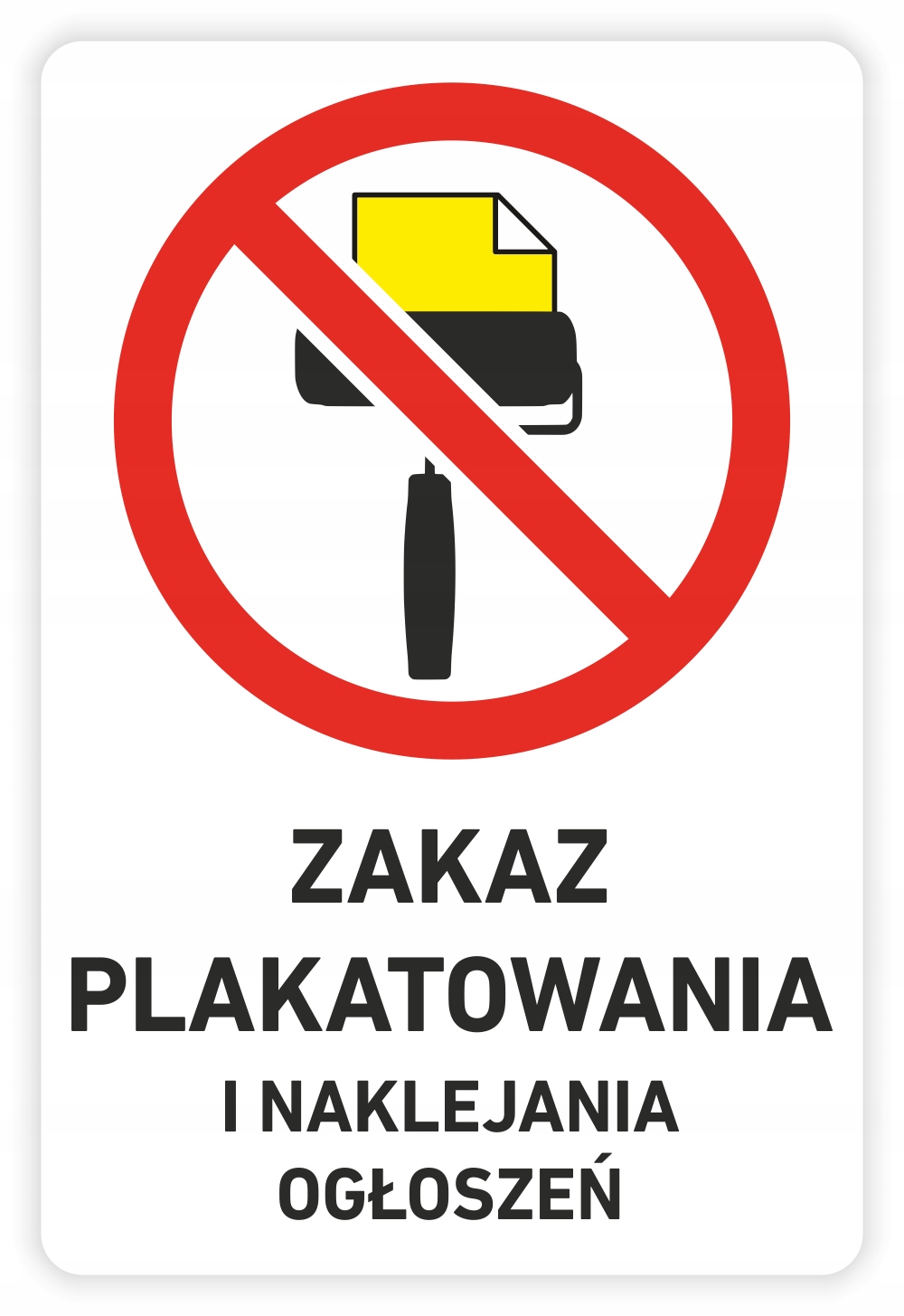 

Naklejka informacyjna Zakaz Plakatowania 30x20 cm