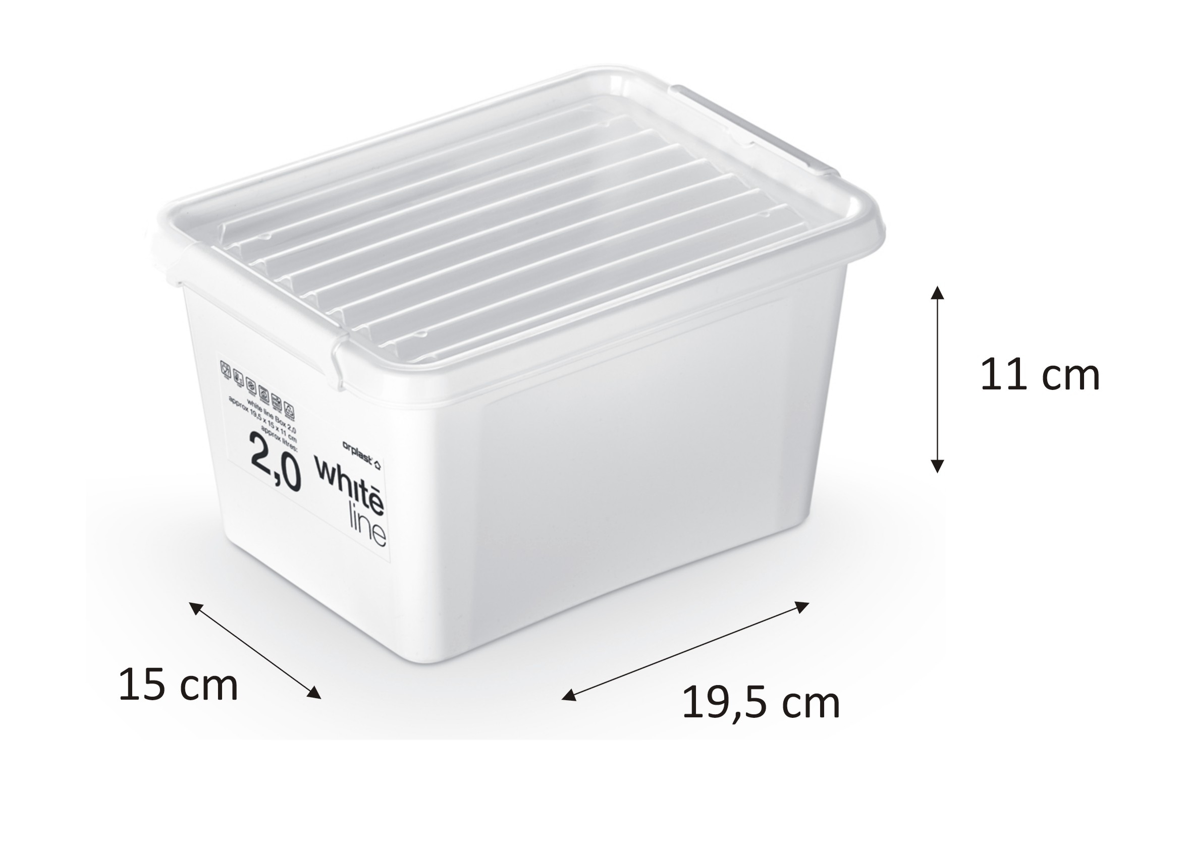 POJEMNIK PUDEŁKO ORGANIZER Z POKRYWĄ 2 L whiteline Marka ORPLAST