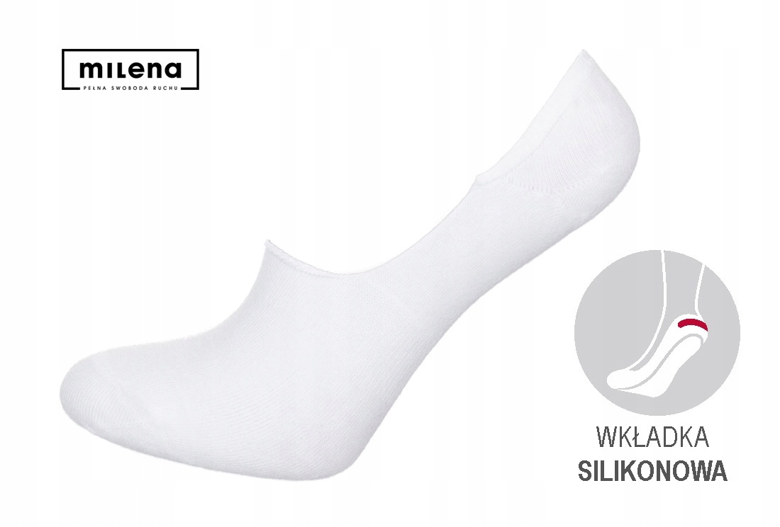 

Microstopki bawełniane - Milena - Rozm.39/41 białe