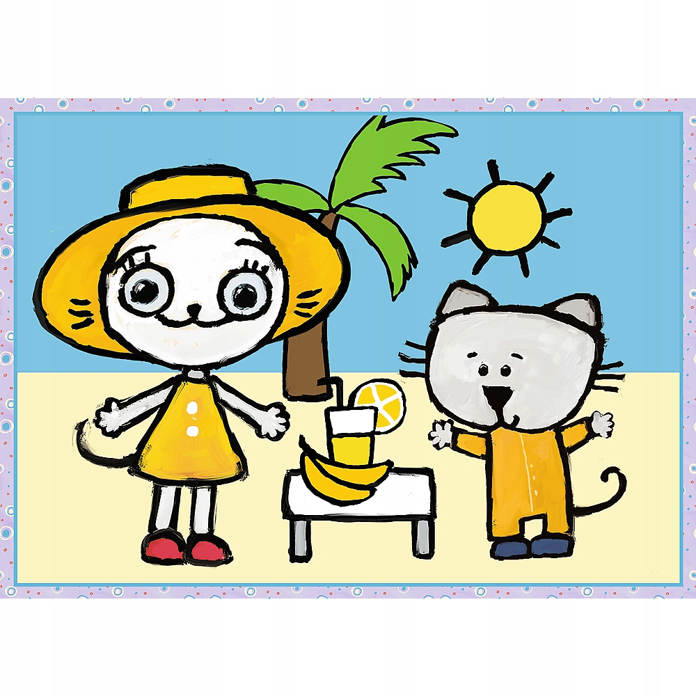 PUZZLE 4W1 UKŁADANKA DLA DZIECI 12, 15, 20, 24 EL KICIA KOCIA KICI 3+ TREFL Liczba elementów 71