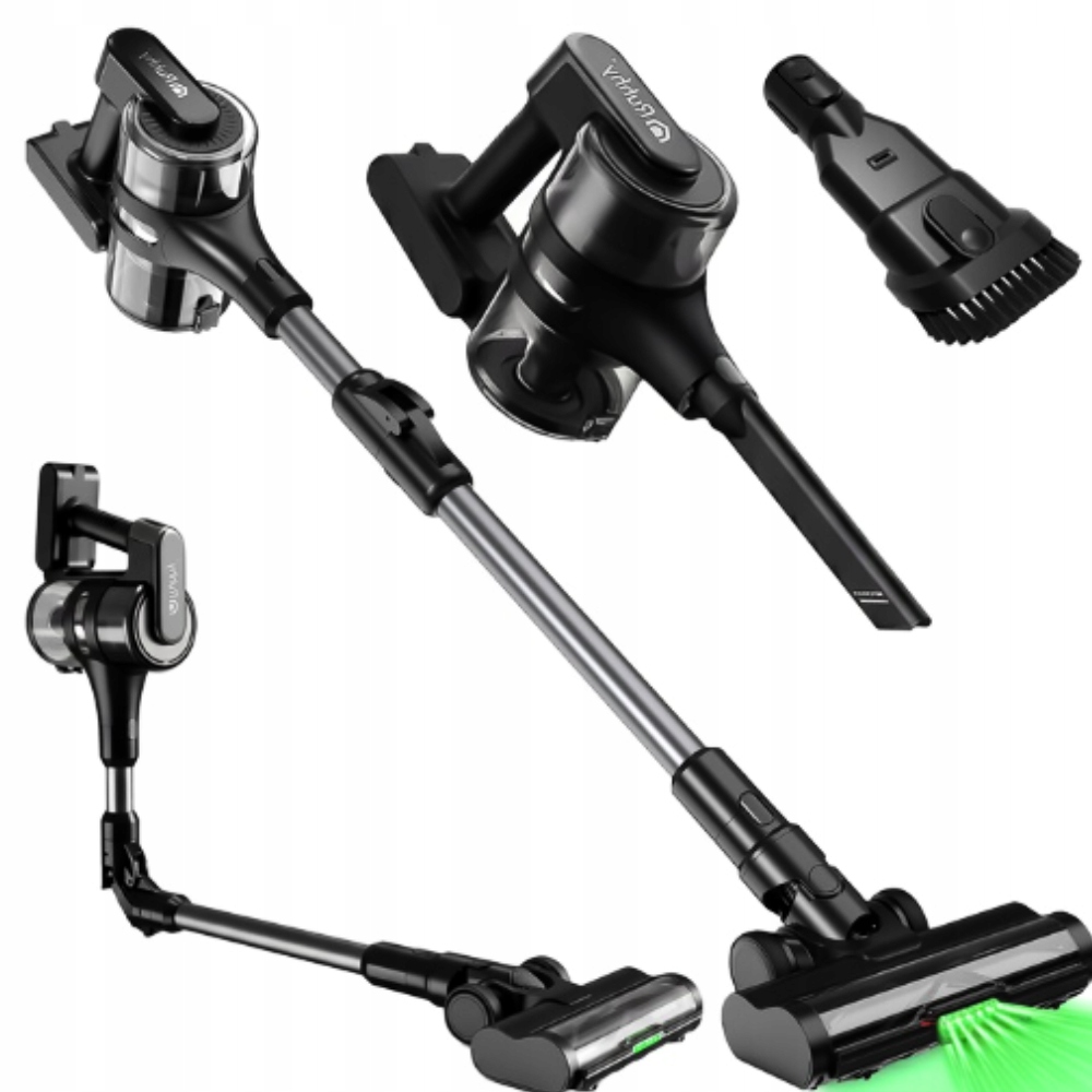 Bezdrôtový vertikálny Vysávač Výkonné Led svetlo 52min 35 kPa