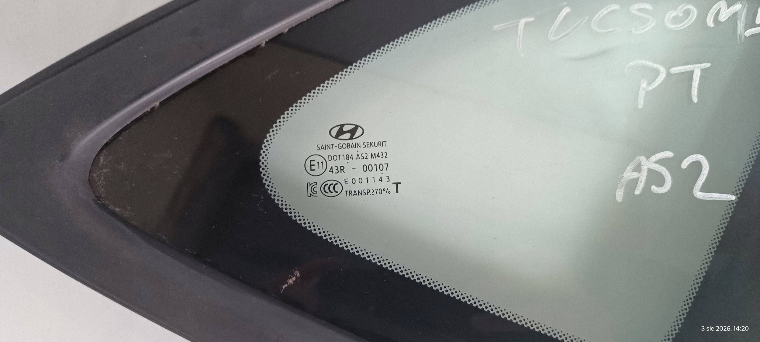 window bodywork right rear part HYUNDAI TUCSON III 15