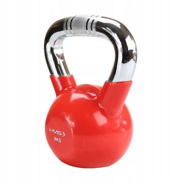KETTLEBELL RED CHROM RADEŁKOWANY ŻELIWNY TRENINGOWY SOLIDNY 8KG HMS Liczba sztuk w zestawie 1