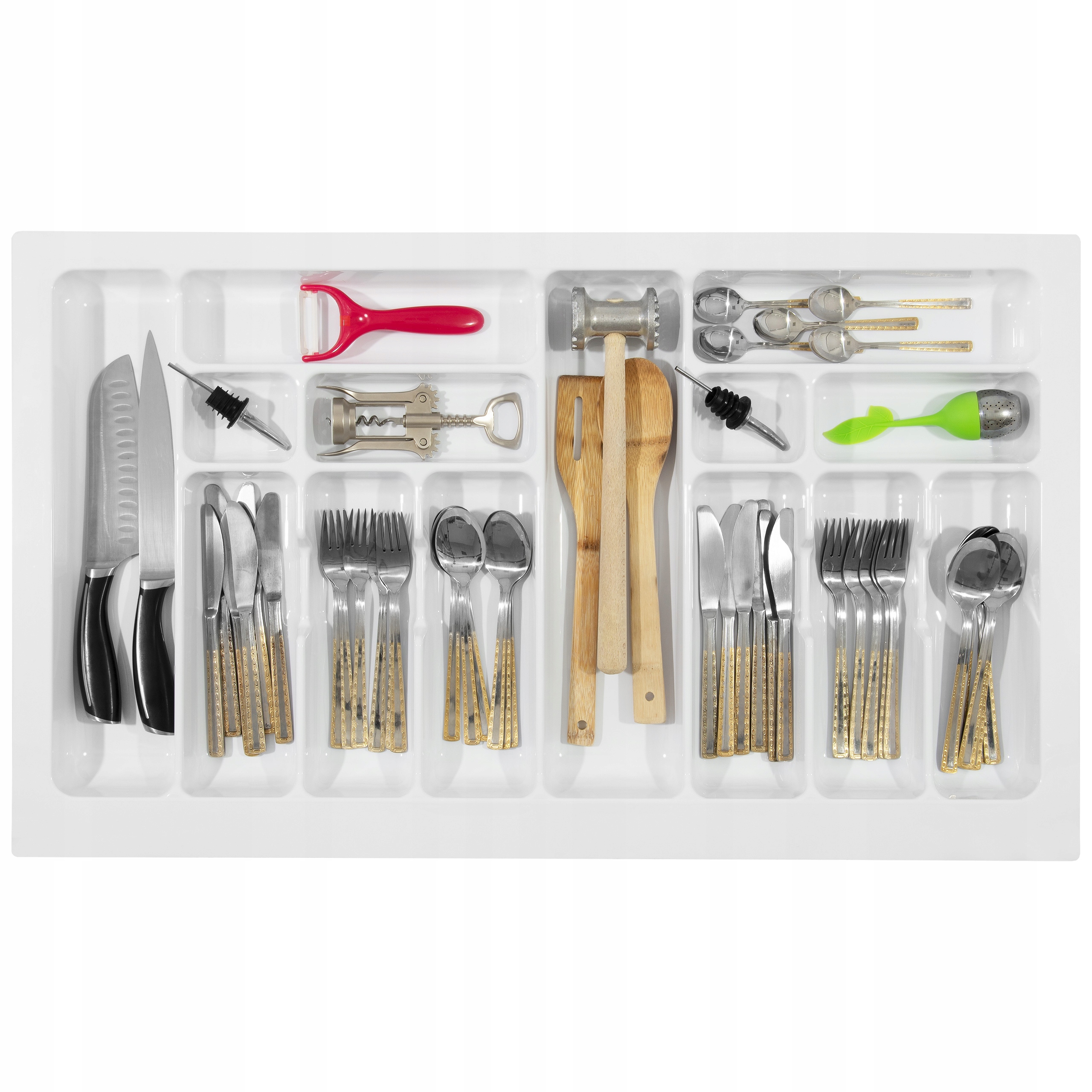 

Wkład na sztućce do szuflady Organizer 90 biały