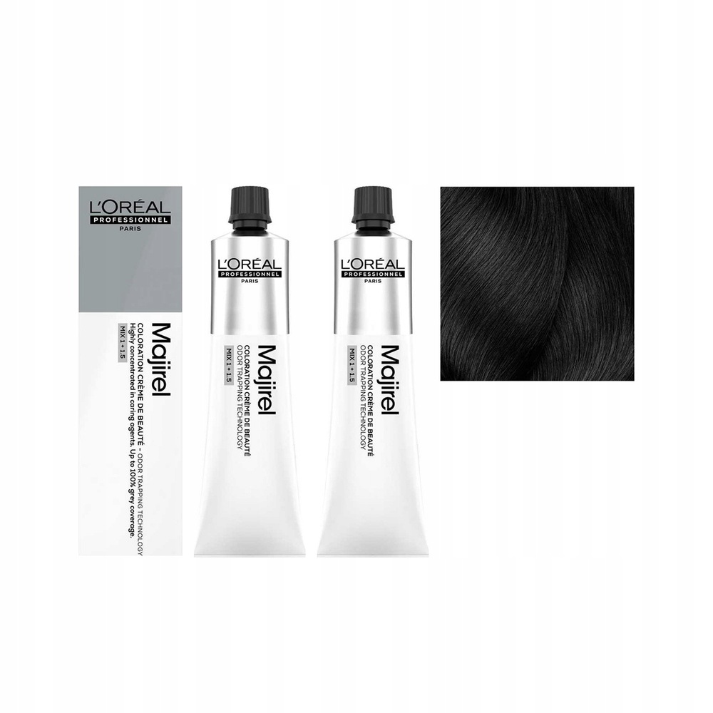 Loreal Majirel 1 černá trvanlivá barva 2x60 ml na vlasy