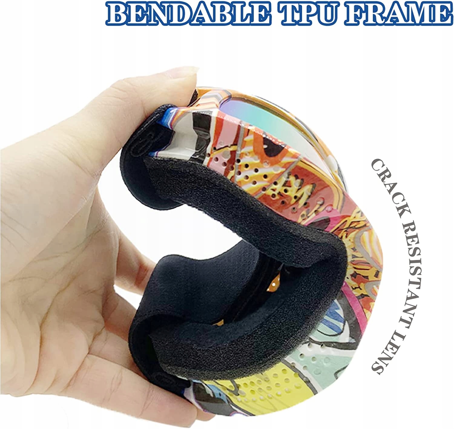 DZIECIĘCE GOGLE NARCIARSKIE ŚNIEG OCHRONA UV Model HX040