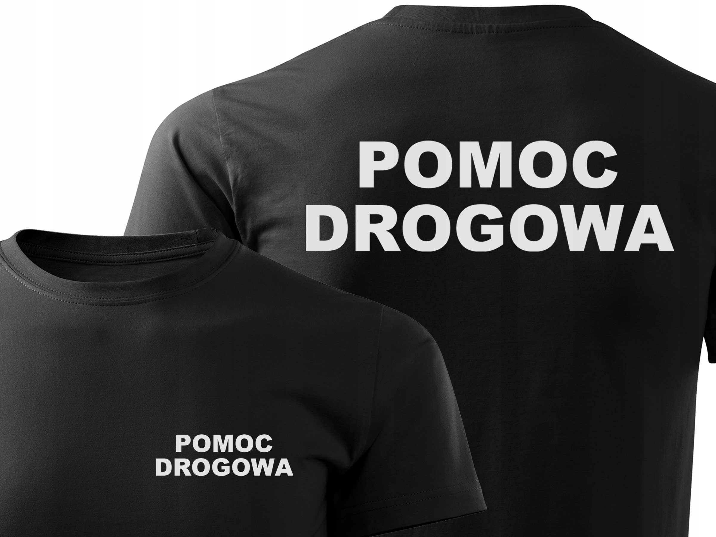 

Widoczny T-shirt Odblaskowy Wzór Pomoc Drogowa XXL