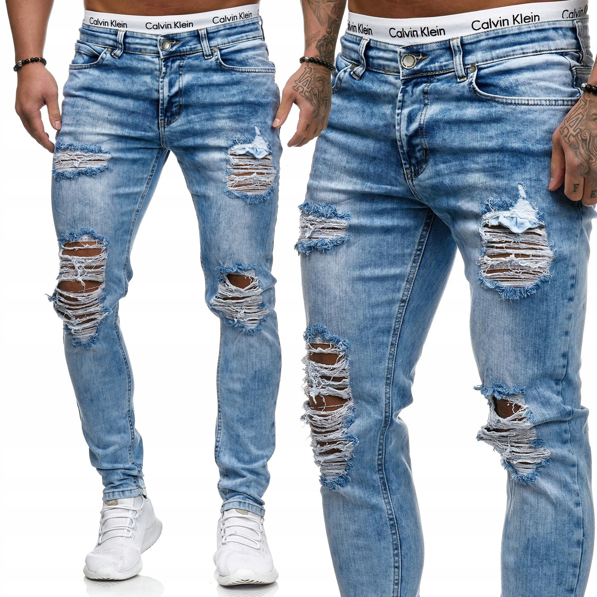 

Joggery Jeansy Spodnie Jeansowe Denim Light Blue