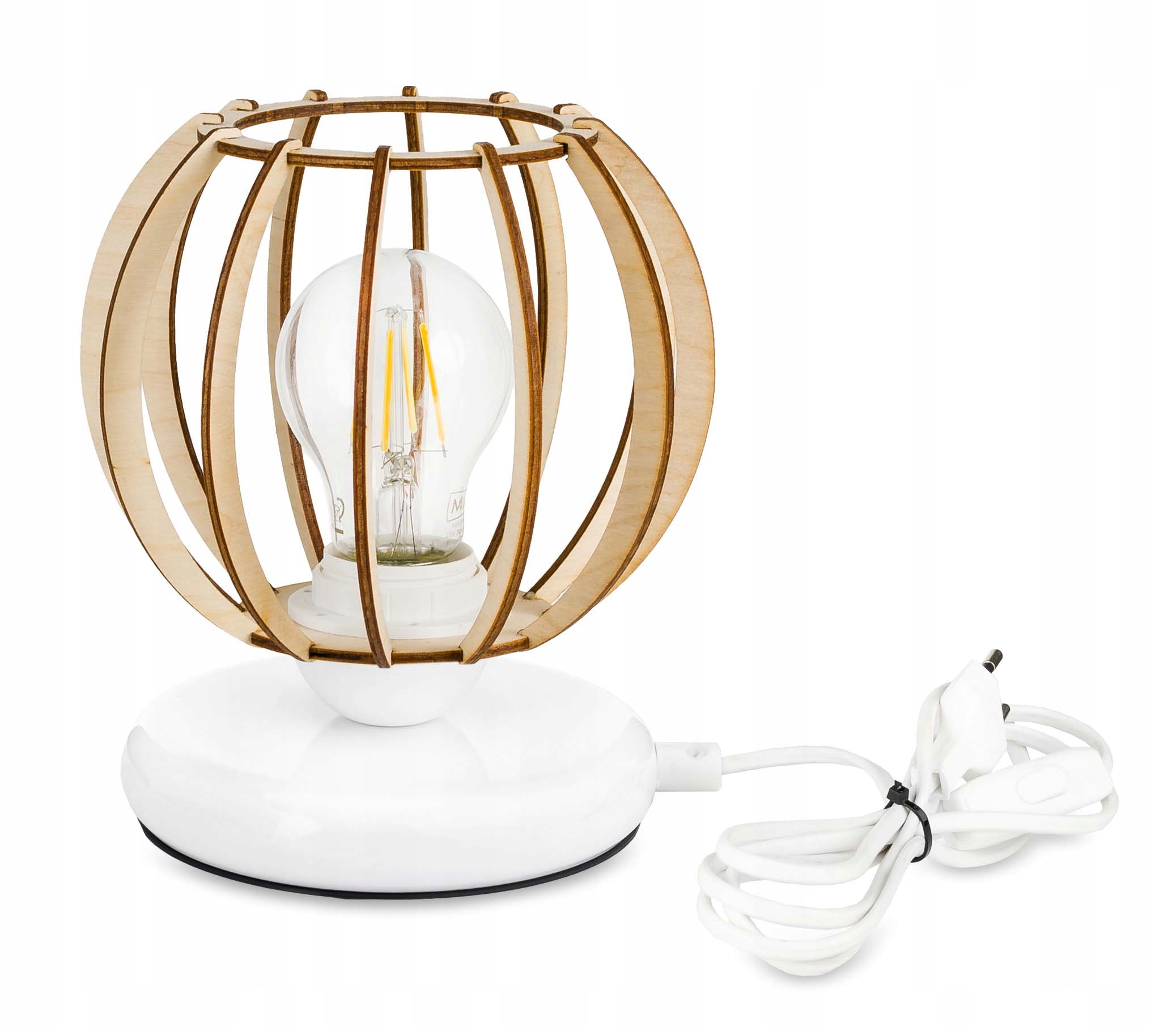 

Lampka nocna Lampa stołowa loft na led E27 Drewno