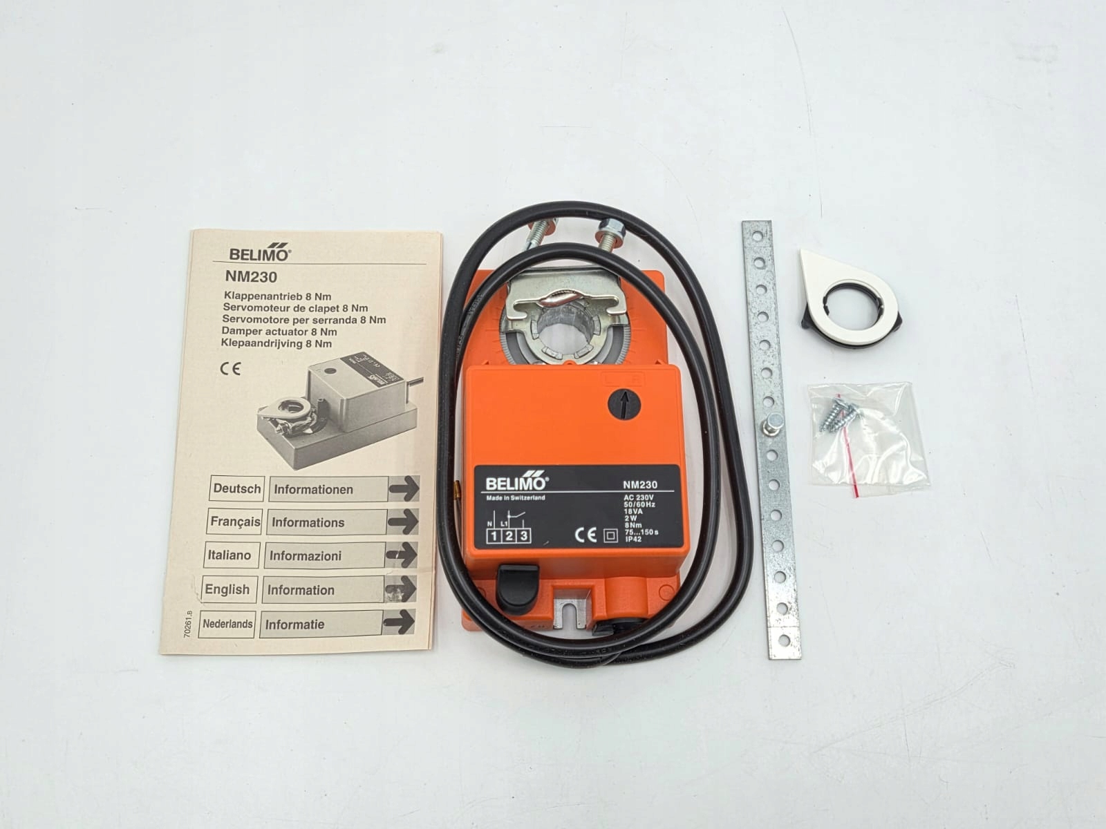 Belimo NM230 Pohonný systém, 230 V Ac, 8 Nm, 3-bodový