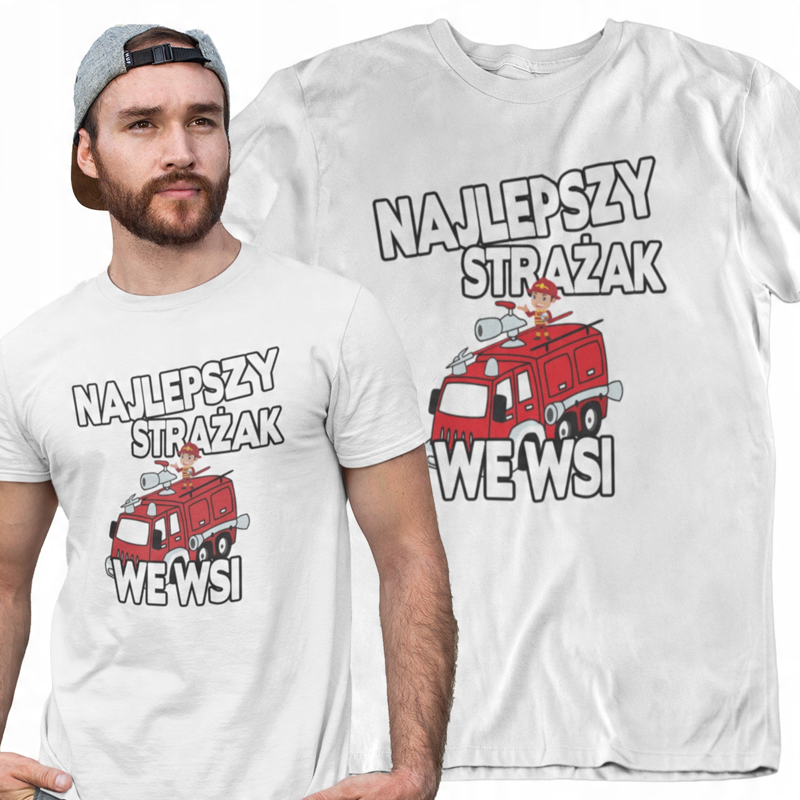 

Koszulka Męska Najlepszy Strażak We Wsi