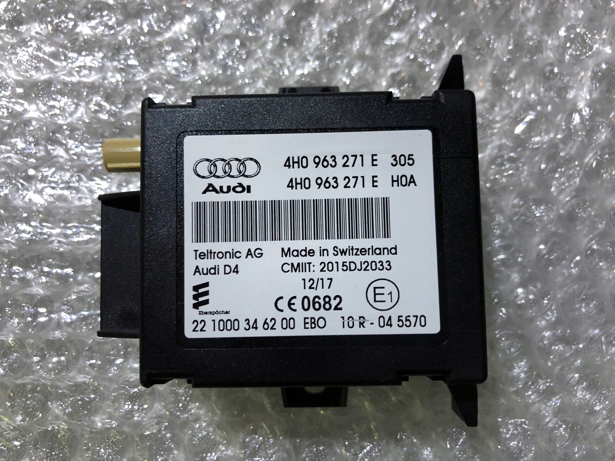 Buy AUDI A8 D5 Q7 CONTROL UNIT MODULE WEBASTO 4H0963271E used from