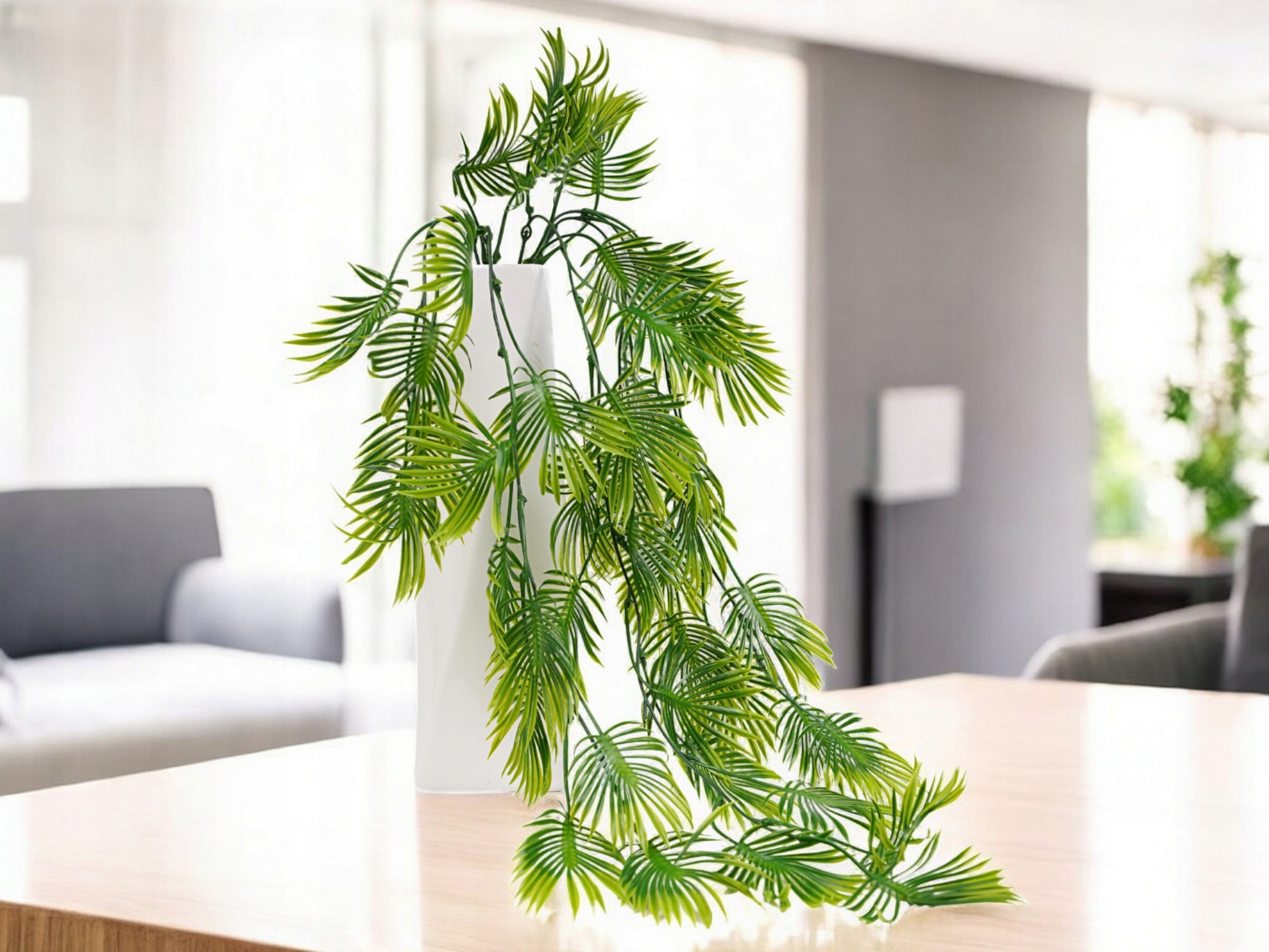 SZTUCZNE LIŚCIE XXL ZIELONE ŚCIANY ROŚLNA WISZĄCA 75CM ZWISAJĄCE GĘSTY ZWIS Rodzaj galązki