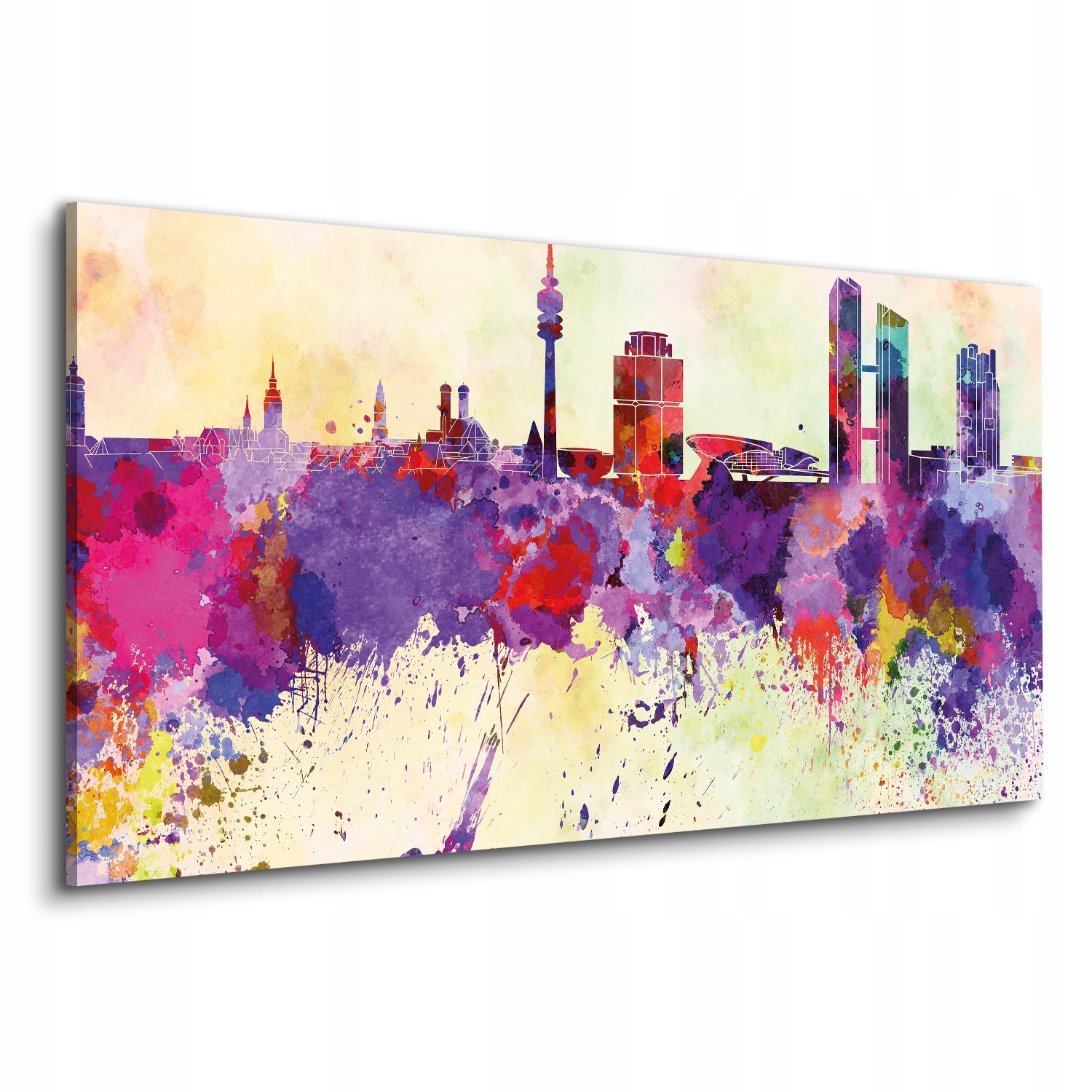 Obraz na plátně 120x60 Mnichov akvarel