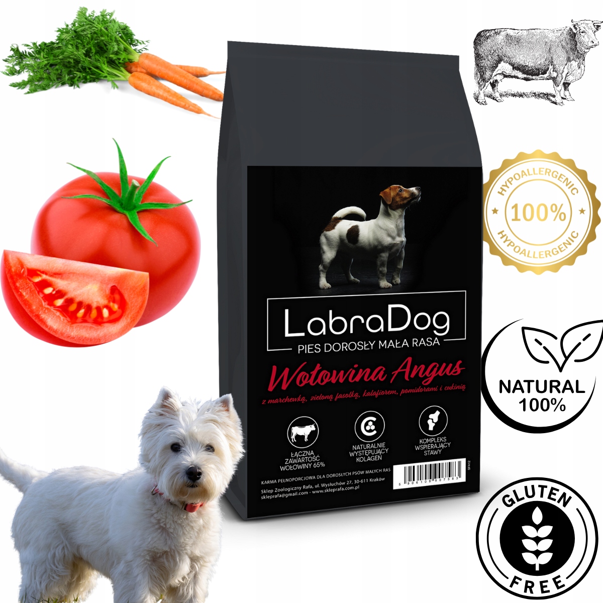 LabraDog Hovězí Citlivý západ na slzné skvrny a pigmentové skvrny 6 kg