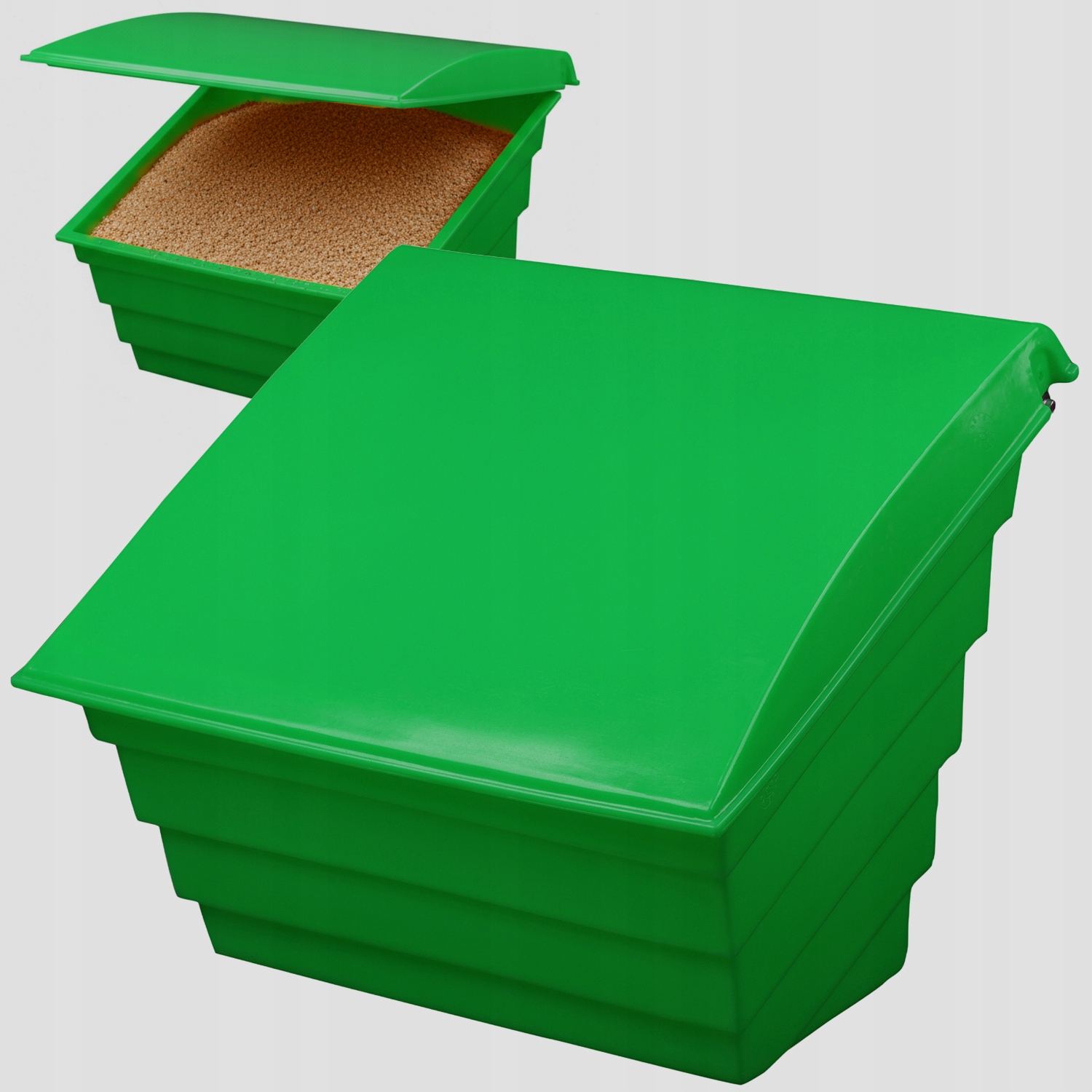 Kontejner nádrž na písek sůl sorbent 90 L 120 kg zelená