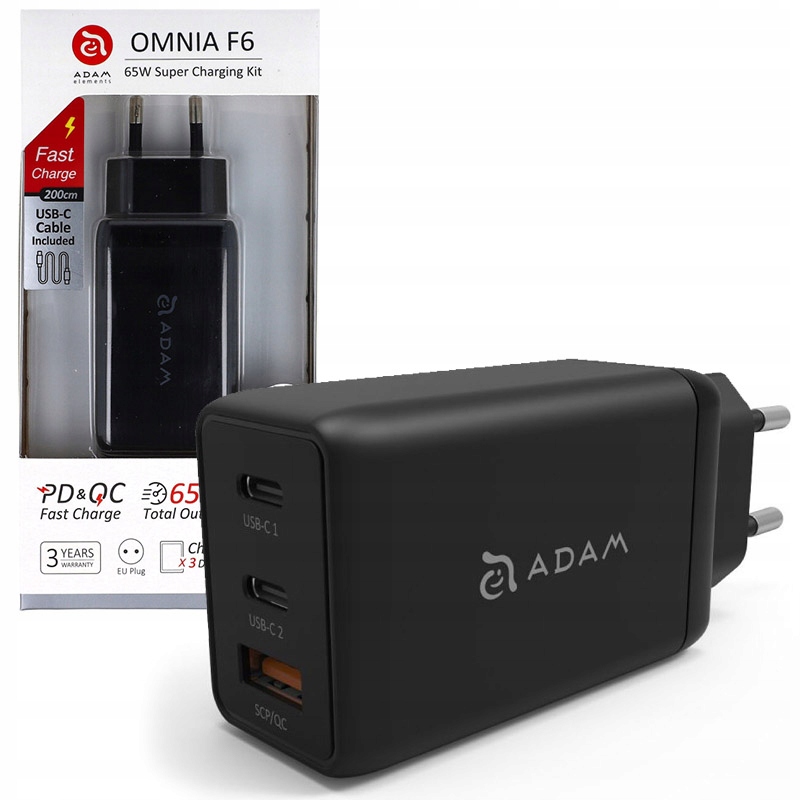 

Ładowarka sieciowa Adam Elements Omnia F6 + kabel
