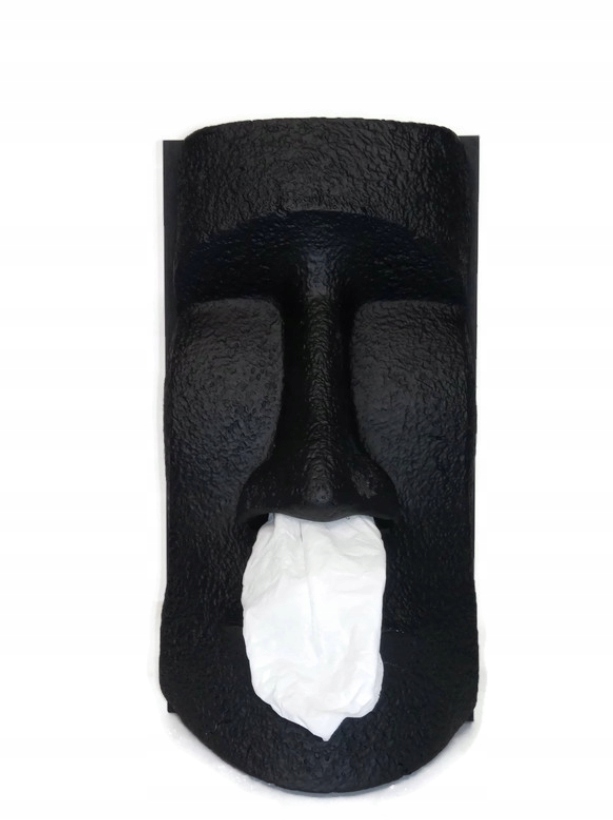 

Dozownik chusteczek Moai.H-26cm.Czarny