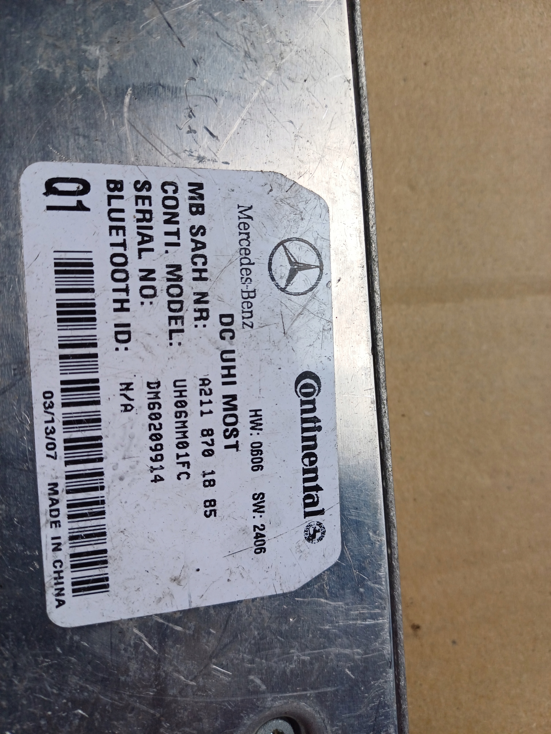 MERCEDES W211 modul BLUETOOTH a2118701885