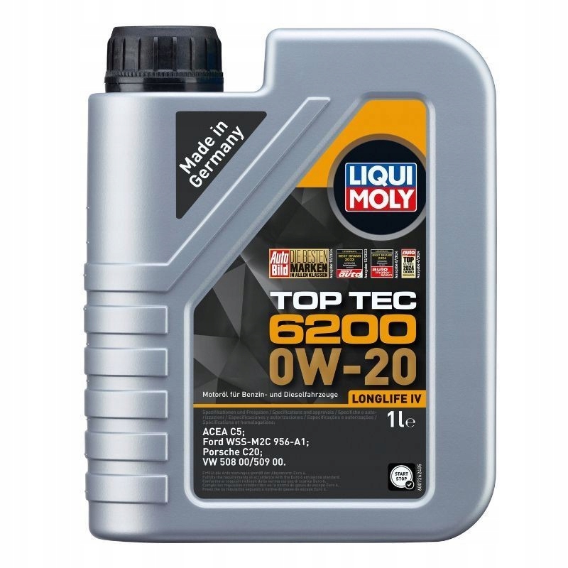 Olej silnikowy Liqui Moly Top Tec 6200 0W-20 wysoka wydajność