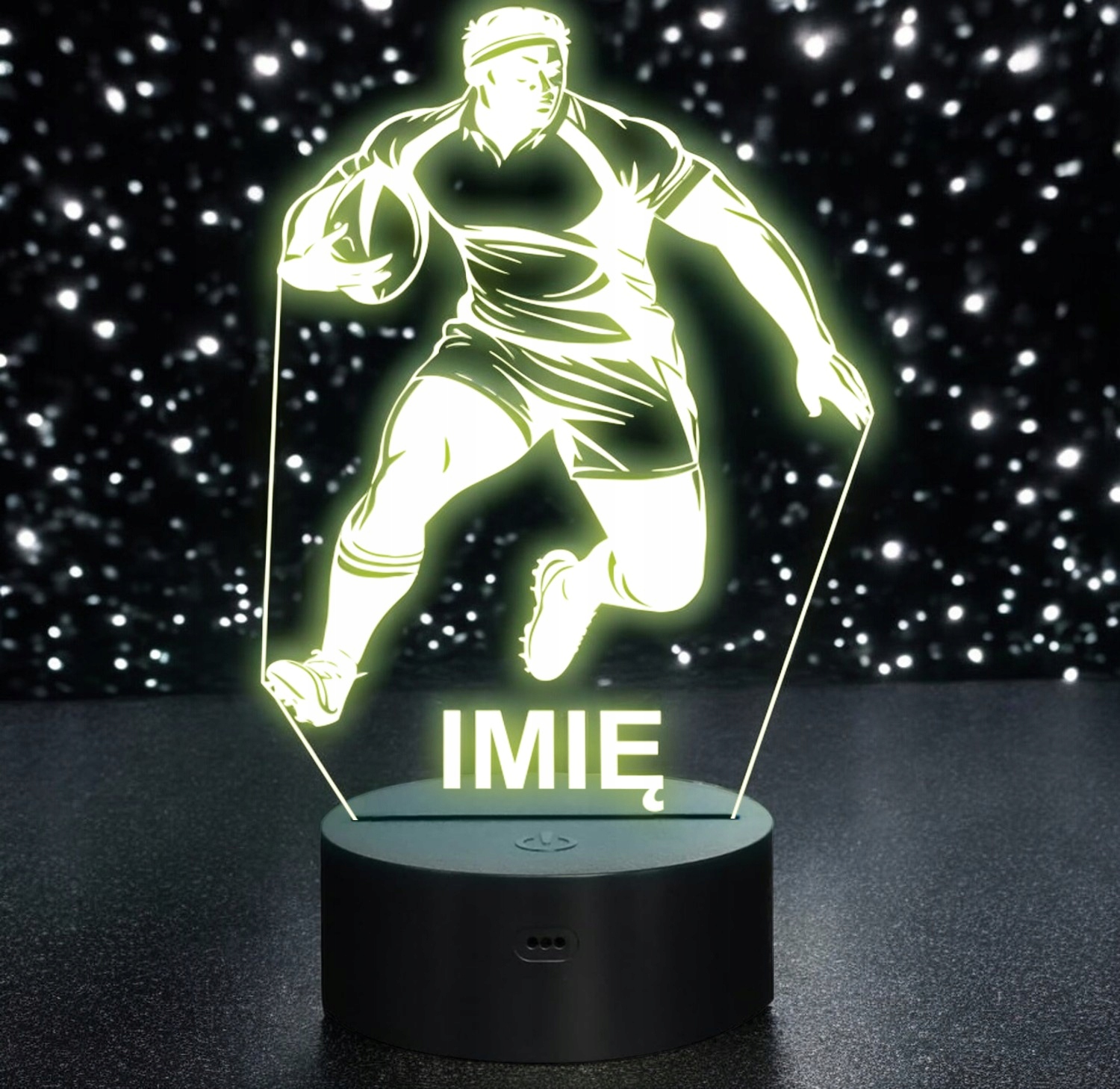 Lampka Nocna LED Z Imieniem Gracz Rugby Sport na Prezent Grawer v.4 Marka inna
