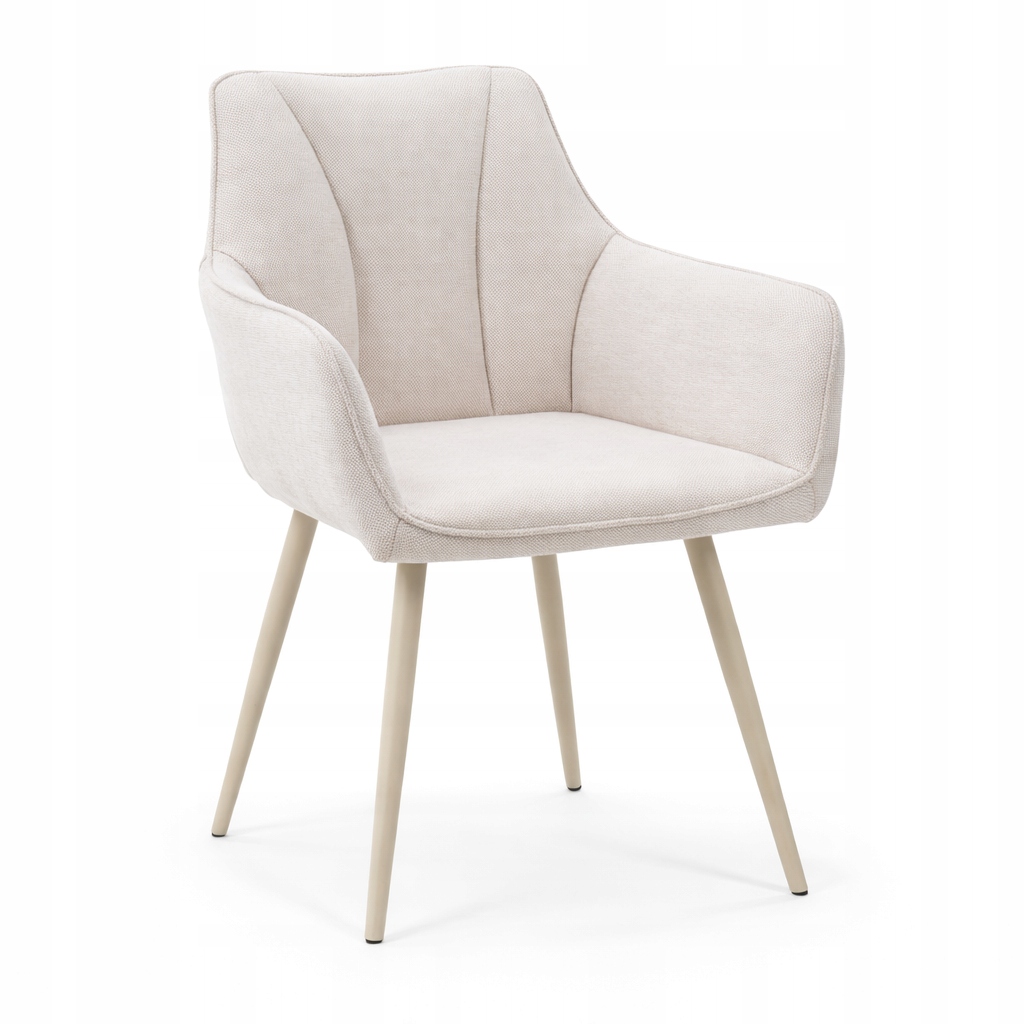 Krzesło nowoczesne Adele II kaszmir beż do salonu jadalni kaszmirowe nogi