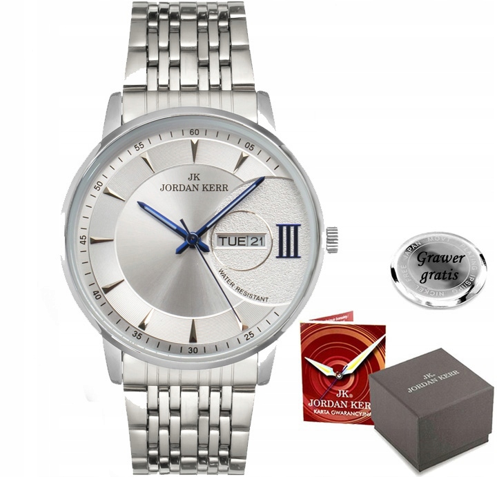 Dámské hodinky Jordan Kerr s efektním ciferníkem a datumovkou Krabička Gravírování