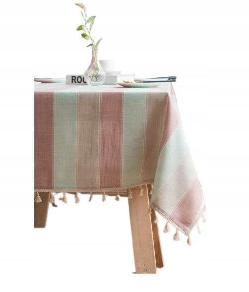 

Obrus plamoodporny na stół 240x140 haft w pasy