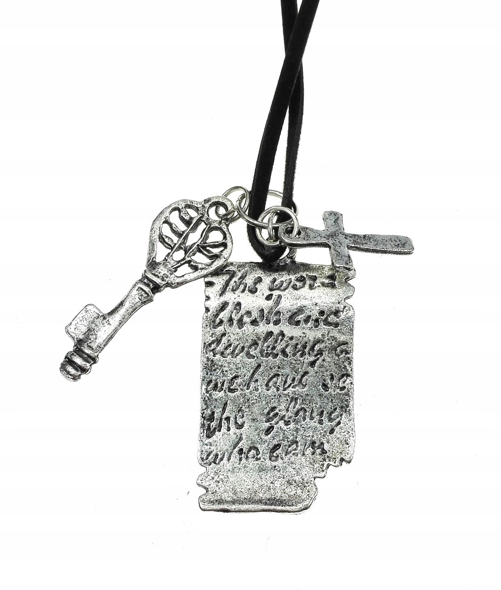 

Naszyjnik list, klucz i krzyżyk