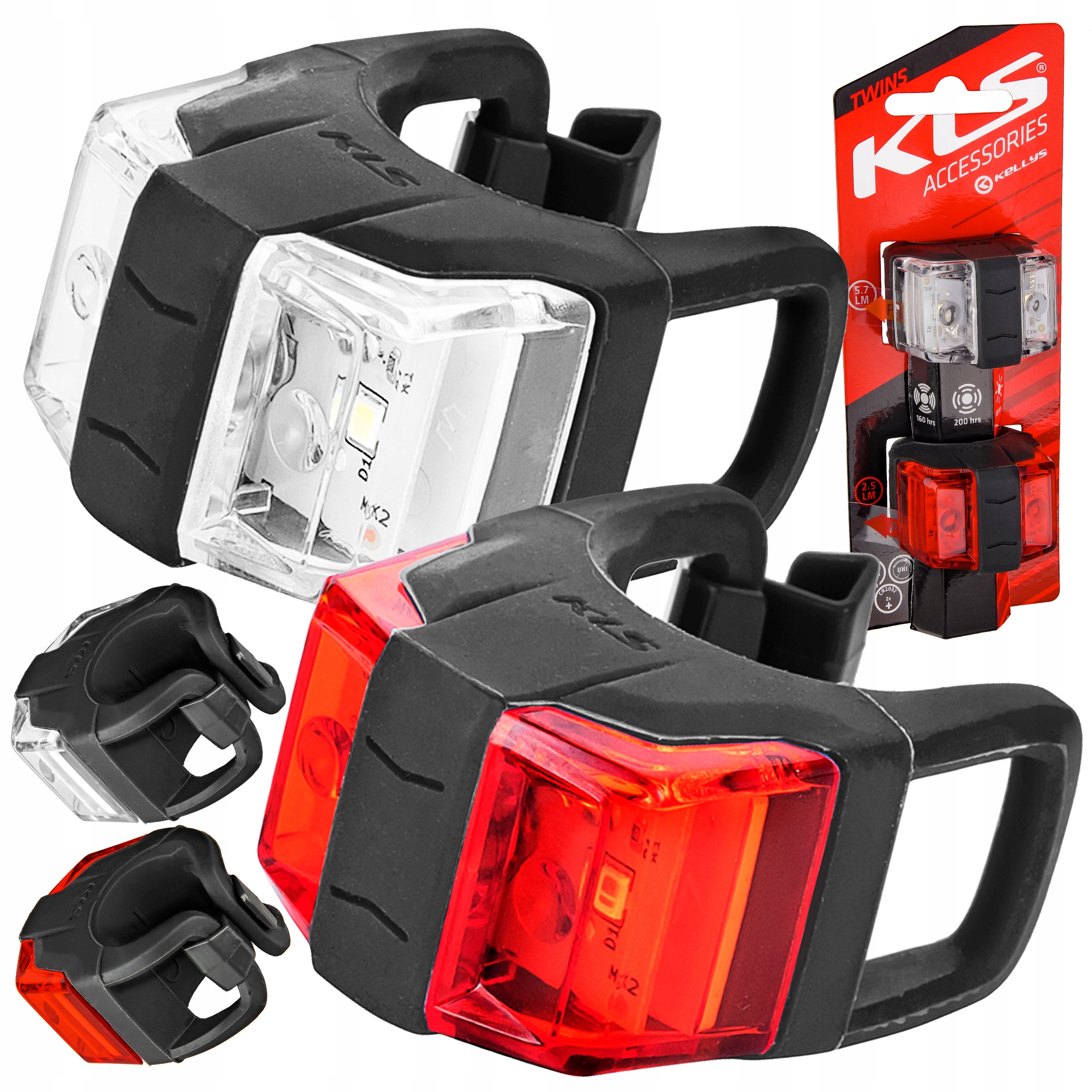 

Zestaw Lampki Kellys Twins II Led Silikonowe Black