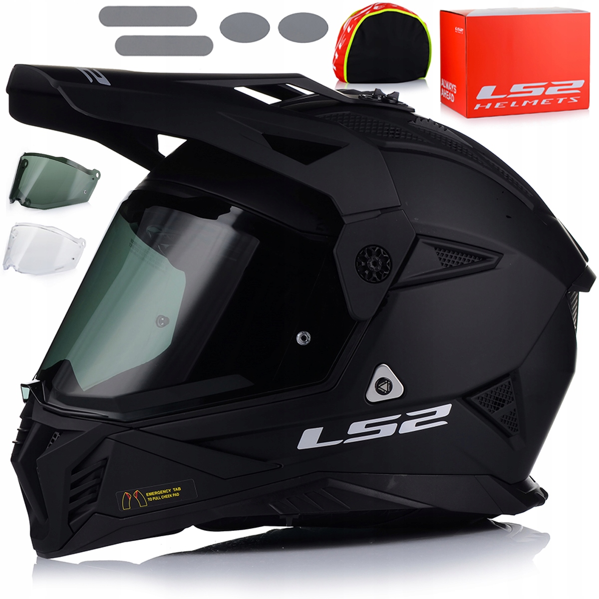 Motocyklová Prilba LS2 MX702 Pioneer Enduro Cross Štvorkolka Atv 2xSKLO Blenda