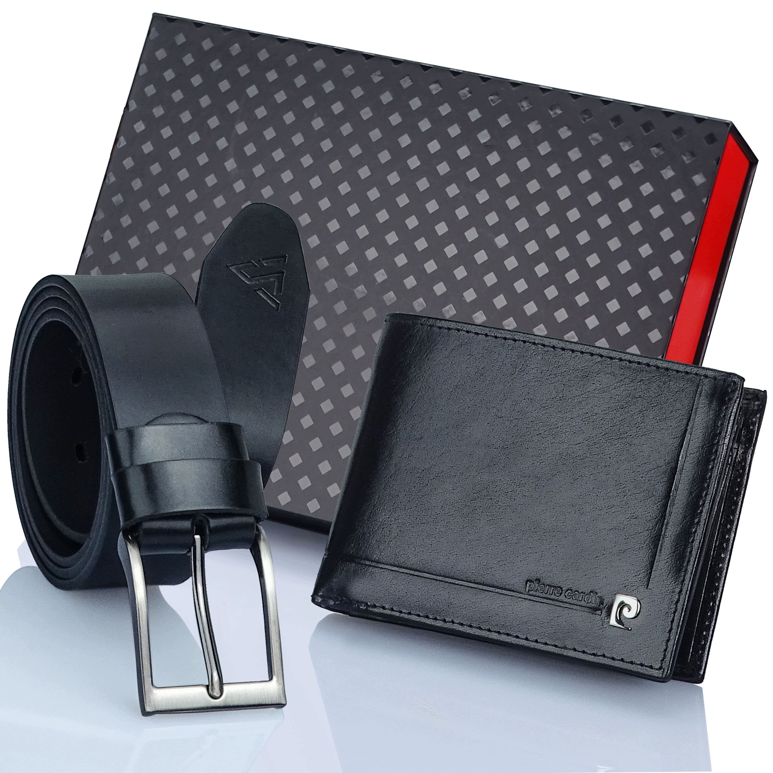 Pierre Cardin Pánská peněženka Rfid Přírodní kůže Pásek Arius 125 cm