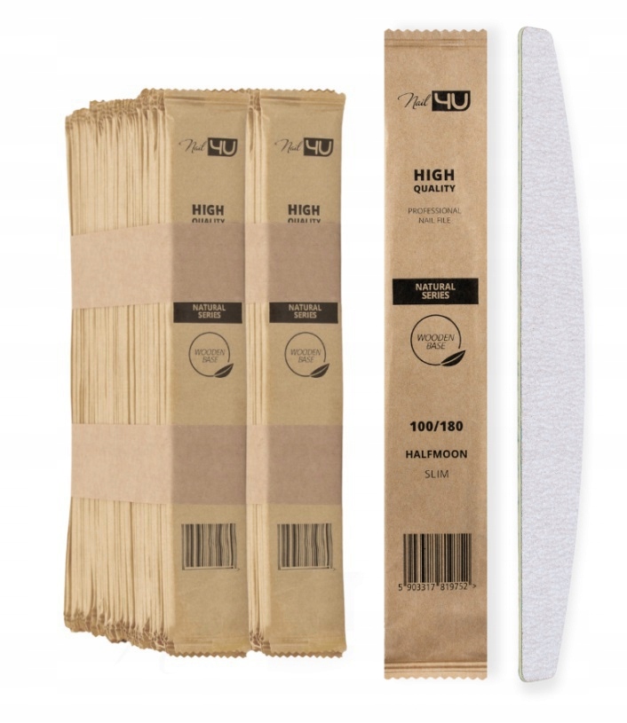 Slim Natural Pilnik Do Paznokci Półksiężyc 100/180 Opakowany
