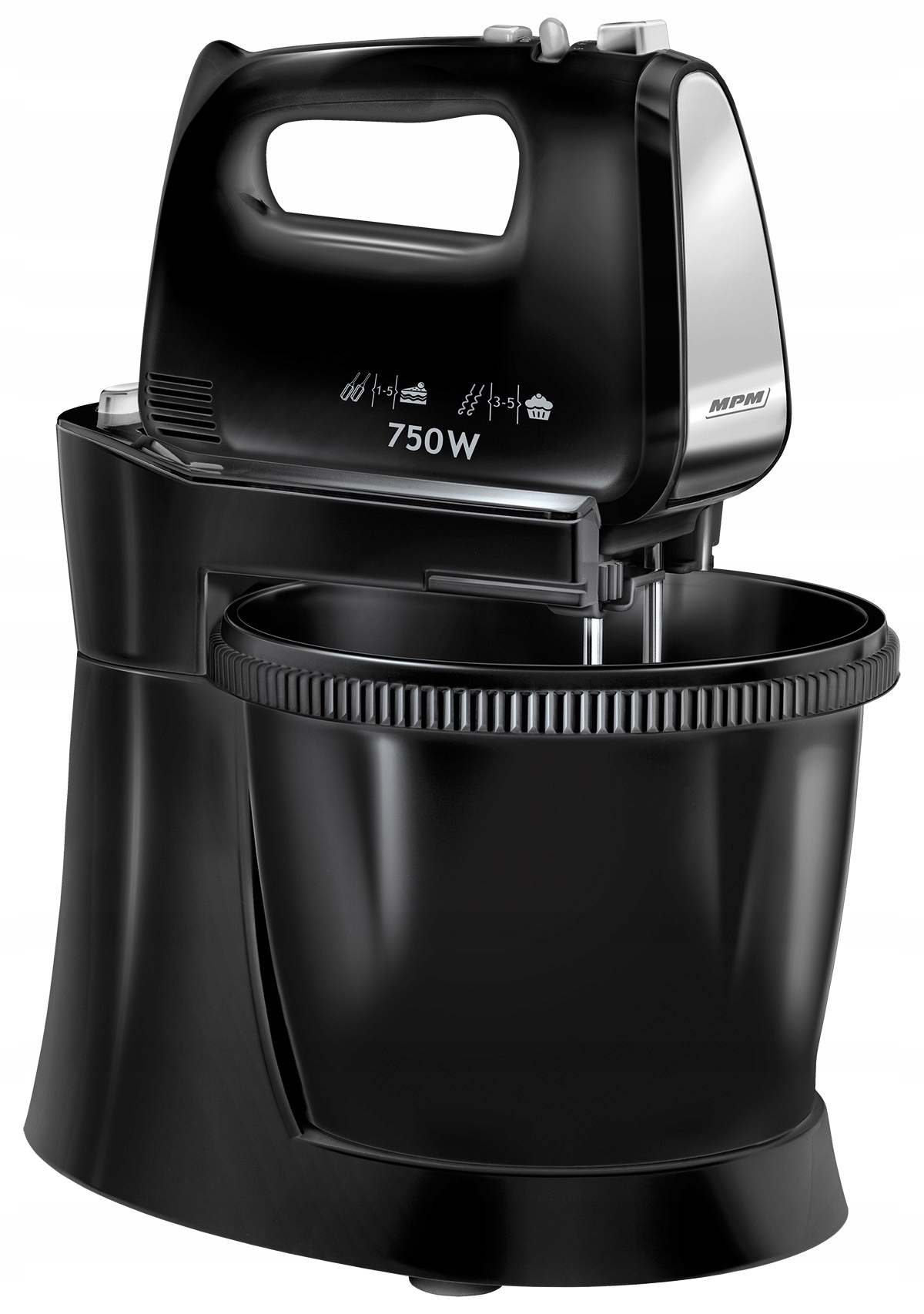 Mikser ręczny Mpm MMR-22Z/C 750 W czarny Mikser Z Misą Mpm (dwie Misy)