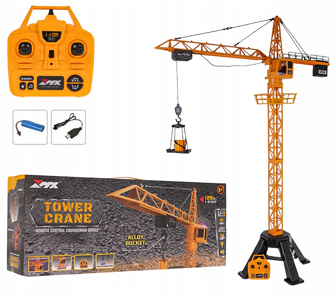 Żuraw Zdalnie Sterowany Rc Dźwig 130 Metal Pilot Bezprzewodowy XXL