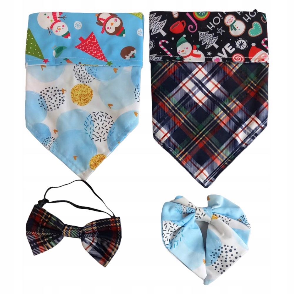 Levně Nákrčník A Motýlek Pro Psa Kočku Vánoční Set Příslušenství Pro Zvířata Pes