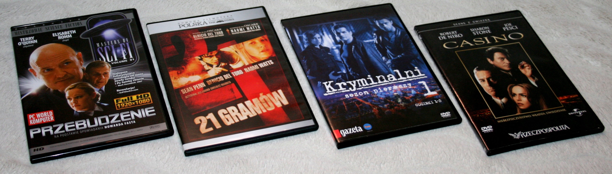 HIT ZESTAW KRYMINAŁ SCIENCE FICTION 4 PŁYTY DVD Język napisów polski