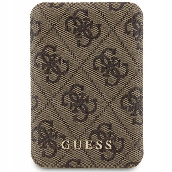 Guess Indukční Powerbanka 15WGUPB5FP4EMGW 5000MAH Hnědá 4G