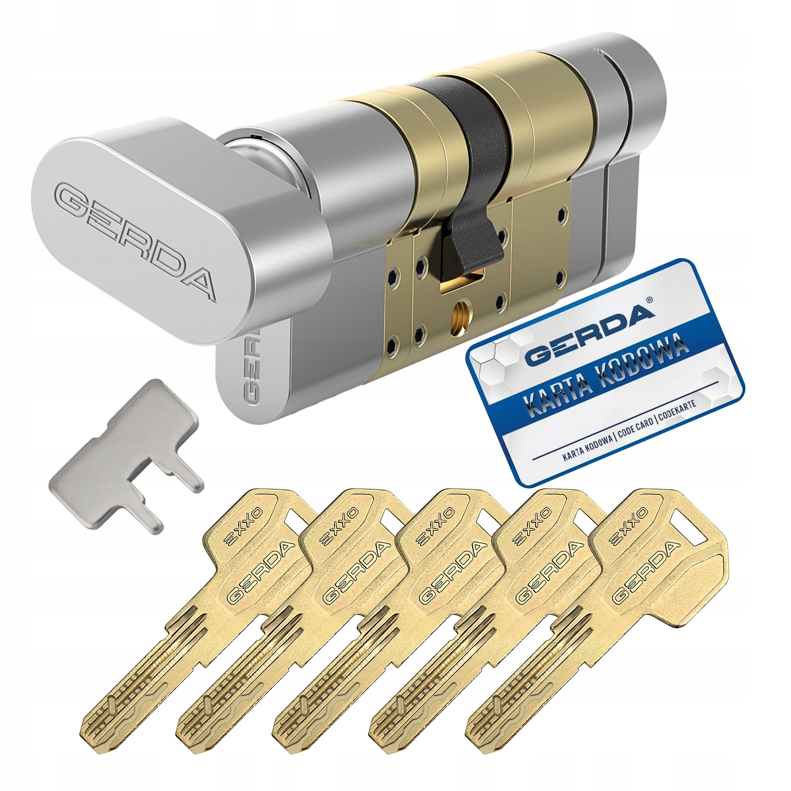 Vložka Gerda Exxo Smart modular 36/45G s knoflíkem, saténový nikl