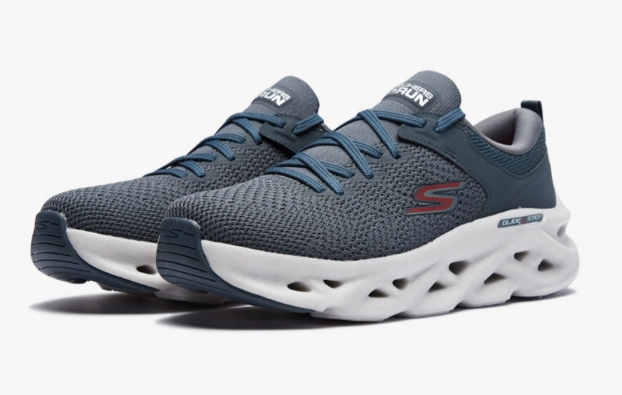 Skechers Pánské boty Go Run Swirl Tech Šedé 45 Eu